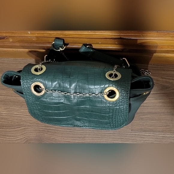 Valentina mini Green Leather backpack - Picture 3 of 14